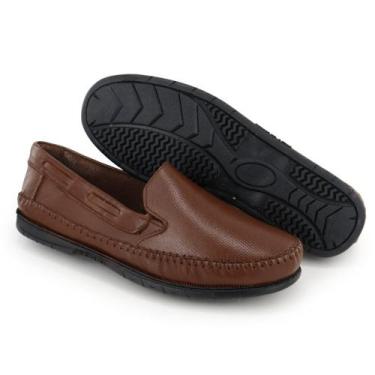 Imagem de Mocassim Sapatilha Masculino Couro Legítimo Confortável - Granado, Mar