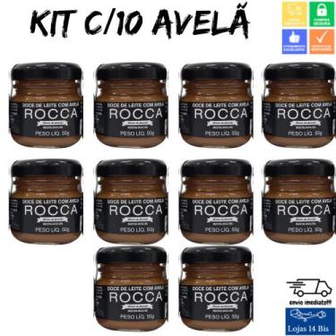 Imagem de 10 Potes Doce de Leite Rocca com Avelã 50g Sul de Minas