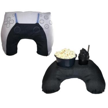 Imagem de Almofada Porta Pipoca Controle Videogame Gamer Branco - Maria dos Reis