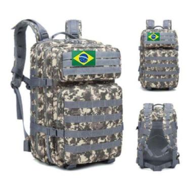 Imagem de Mochila Militar Tática Masculina Feminina Grande 50 Litros - GN, Cinza