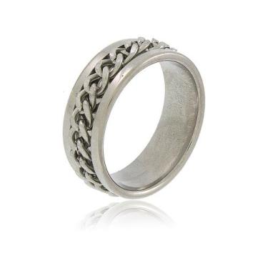 Imagem de Anel Masculino Aço inox Giratório Corrente - DIP, 20