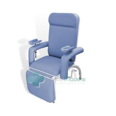 Imagem de Poltrona Coleta Hospitalar Reclinável - LUXO - SaúdeMóveis, AC - Azul 