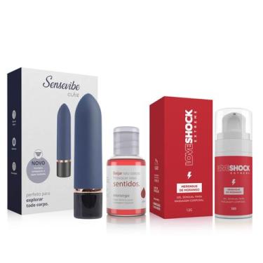 Imagem de Kit Prazer Feminino C/ Capsula Vibratória + Óleo Beijável + Gel Vibrat