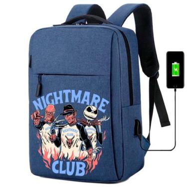 Imagem de Mochila USB Escolar Estampa Unissex Night Mare Notebooks, Trabalho Esc