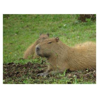 Imagem de Quebra-cabeça de MDF Capivara de 300 peças - Coleção TEA & Amor