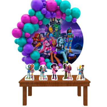 Imagem de Kit Festa Painel Redondo Monster High Aventura - IMPAKTO VISUAL