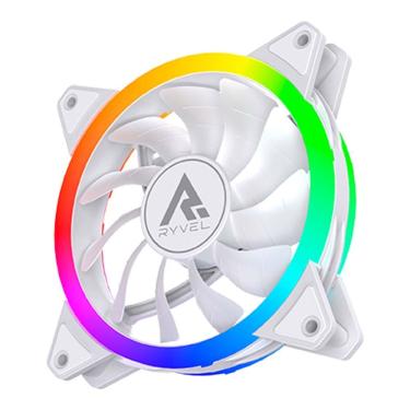 Imagem de Cooler Fan Ryvel 120Mm Argb 5V Luna Branco - Ry-Fn-Ln-Wt-5V