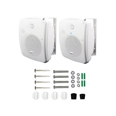 Imagem de Par Caixa Acústica Passiva  5" K5 Branca Kaz Audio 300W RMS Hurricane