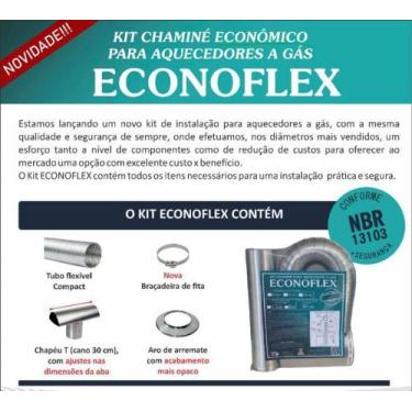 Imagem de Kit de Instalação Econoflex P/ Aquecedor a Gás D.60 x 370mm ( 1,5mts) 
