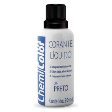 Imagem de CORANTE LIQUIDO CHEMICOLOR PRETO 50ml c12un - CHEMICOLOR
