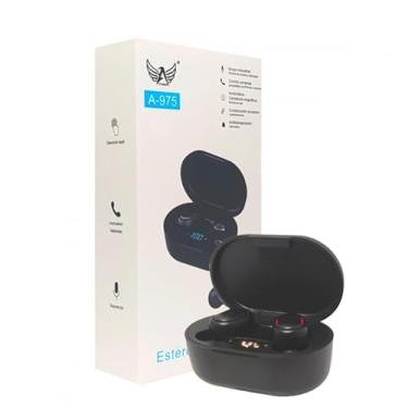 Imagem de Fone de Ouvido Intra Auricular Bluetooth com Case de Carregamento LED, Distância 10-15m, Microfone Embutido