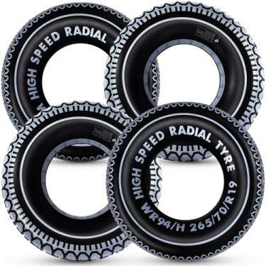 Imagem de Libima 4 boias infláveis de piscina, boias de piscina, anéis de natação, tubos de piscina, rosquinhas, frutas, pneus havaianos, tubos internos para adultos, decorações de festa na praia havaiana (76