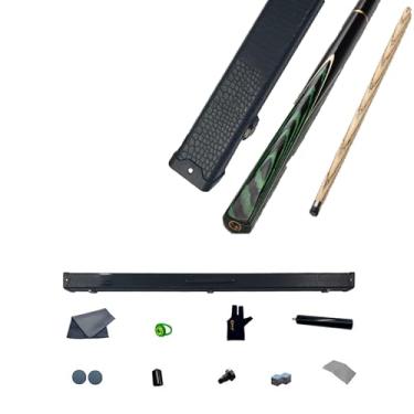 Imagem de Taco de sinuca, taco de sinuca de 147 cm, bastão de sinuca, taco de sinuca de madeira de freixo, taco de sinuca profissional para esportes de mesa de bilhar e bar (taco de sinuca + acessórios + caixa