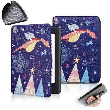 Imagem de GUKSRASO Capa para Kindle Paperwhite (7", 12ª Geração, Release 2024) e Kindle Colorsoft Signature Edition com Tira de Alça de Mão TPU Soft Traseiro Com a Função Automotor/Sleep