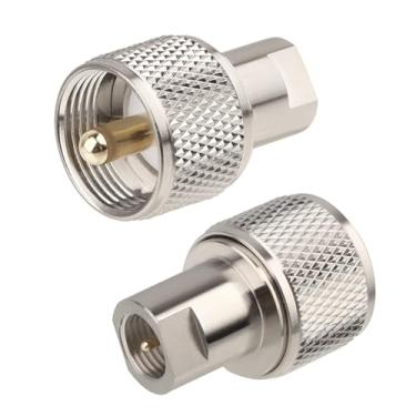 Imagem de MOOKEERF 2 peças FME macho para UHF PL-259 conector adaptador macho de baixa perda FME para PL259 conector para antena de rádio amador CB