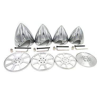 Imagem de FLFRC Metal Propeller Spinner Dia 70mm-127mm CNC Plane Spinner for DLE Gasoline Engine DLE20 DLE30 DLE55 DLE111 DLE222 RC Airplane (3.5"(89MM))