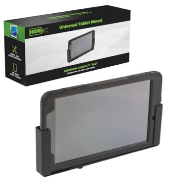 Imagem de HIDEit Mounts Suporte universal de parede para tablet Uni-T - Suporte ajustável de aço preto para iPad, iPad Pro, iPad Mini, Samsung Galaxy e Surface Pro