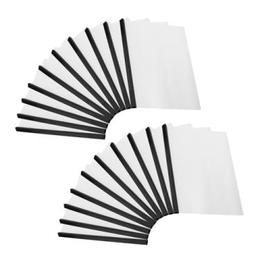 Imagem de PATIKIL Capas de relatório transparentes com barra deslizante, 20 peças de capa de currículo com aderência deslizante de 15 mm, capacidade de 135 folhas, pastas de apresentação A4 para arquivo,