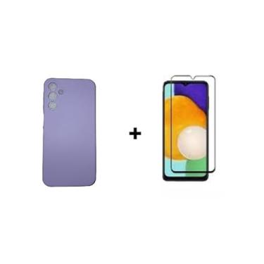 Imagem de Capa Capinha Silicone Aveludada para Samsung Galaxy A15 + Película 3D para Samsung Galaxy A15 (Lilás)