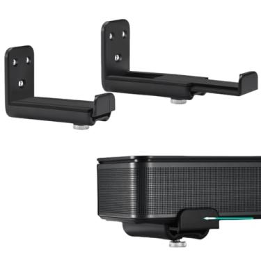 Imagem de MegaDive Suporte de parede para alto-falante, compatível com Samsung Soundbar e Bose Soundbar, etc. Vários modelos de marcas, suporta até 20 kg, comprimento ajustável, reforço de peso, suporte