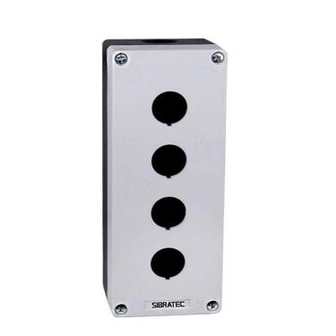 Imagem de Caixa Plástica Tipo Botoeira Vazia - Branca - Modelo BX1 BX1/4 com 4 Furos 22mm