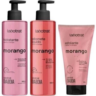 Imagem de Kit Dia a Dia Rosto e Corpo Labotrat Morango - Esfoliante + Hidratante