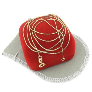 Imagem de Corrente Masculina 80cm 0.5mm Largura Folheada Ouro 18k CR135 - WNBIJO