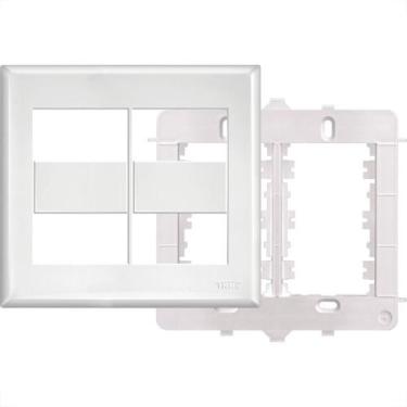 Imagem de Placa Fame Evidence 4X4 Branca (4Modulo) Com Suporte