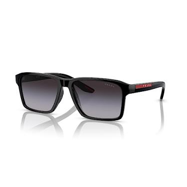 Imagem de Prada Linea Rossa - Óculos de Sol Luxuoso e Moderno para Homens com Proteção UV Total e Lentes de Vidro Preto, Castanho e Cinza