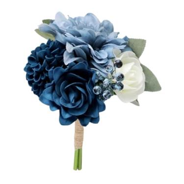 Imagem de Esquirla Flores artificiais de buquê de casamentos, rústico romântico elegante para a cerimônia de chuveiro de Floral Floral para Confissão para Partidos de