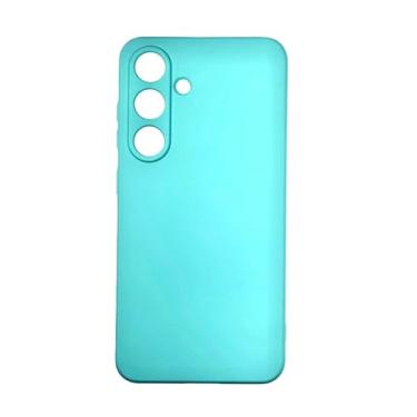 Imagem de Capa Capinha Case Compativel com Samsung Galaxy S25 Plus Silicone Macia Aveludada Forro Interno Com Proteção De Câmera Verde Água