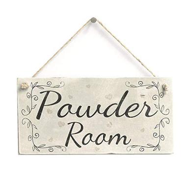 Imagem de Placa rústica vintage em pó Meijiafei, porta de parede, vaso sanitário, placa de banheiro feminina, espaço para descanso, senhoras, C Type, 10"x5", 1