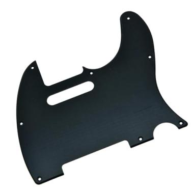 Imagem de Guitar Pickguard Scratch Plate 8 furos preto fosco para TL 1 camada Pickguard Backplate Set