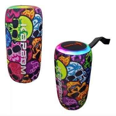 Imagem de Caixa De Som Caveira Colorida Bluetooth 14w Com Pendrive 16g