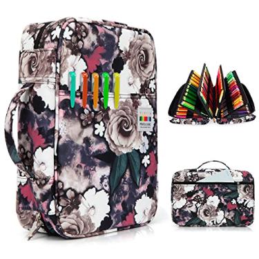 Imagem de YOUSHARES Porta-Lápis 300 Compartimentos - Organizador De Estojo Grande Para Canetas Com 300 Compartimentos E Suporte Multicamadas Para Lápis De Cor Prismacolor E Caneta De Gel (Cinza Rosa)