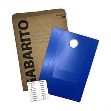 Imagem de Printable - Kit de Gabaritos/Moldes para Dobrar Roupas Azul (5 Moldes)