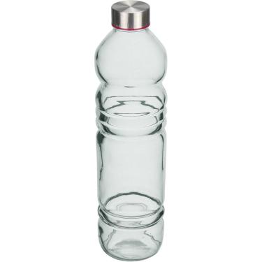 Imagem de GARRAFA ÁGUA SUCO LEITE HOME&CO VIDRO 1,2 LITROS 31x8x8cm TRANSPARENTE COM TAMPA