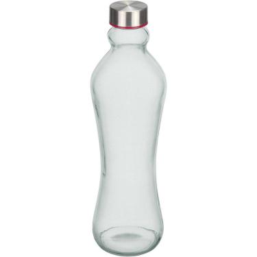 Imagem de GARRAFA ÁGUA SUCO LEITE HOME&CO VIDRO 950ml 31x9x9cm TRANSPARENTE COM TAMPA