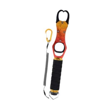 Imagem de simhoa Ferramenta de aderência de peixes de peixe de peixes com água de água doce com água doce com cordão de pinça de pesca de braçadeira de colapso, Laranja