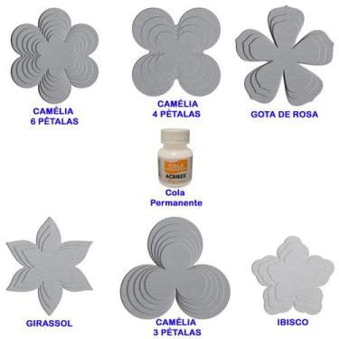 Imagem de Kit Moldes Flores Máquina De Cortar Fita Moldes Em Inox A40 - Artmaq