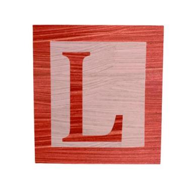 Imagem de Cubo Rosa Letra Vermelha com Aplique Festa Chá de Bebê Decoração 8x8x8