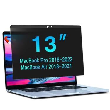Imagem de Tela de privacidade magnética para MacBook Pro de 13 polegadas (2016-2022, M1/M2) e MacBook Air de 13 polegadas (2018-2021, M1), filtro de luz azul antirreflexo de privacidade removível para laptop