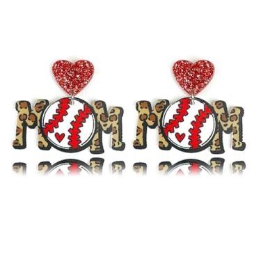 Imagem de coadipress Brincos de carta de futebol americano, unissex, leve, acrílico, futebol, amor, coração, esportes, torcedores, jogadores, joias, Medium, Acrílico, Sem pedra preciosa