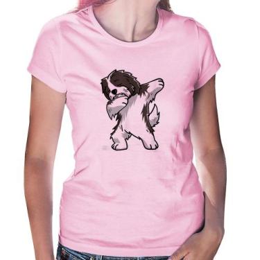 Imagem de Baby Look Cute Dabbing Havanese Dog - Foca na Moda, Rosa bebê, G