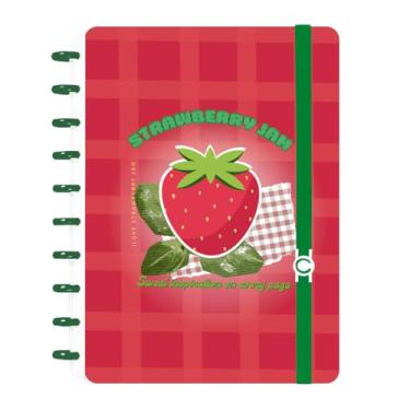 Imagem de Caderno Criativo Moranguinho com aroma e marca Página A4/A5 Disco Inteligente (Grande A4)