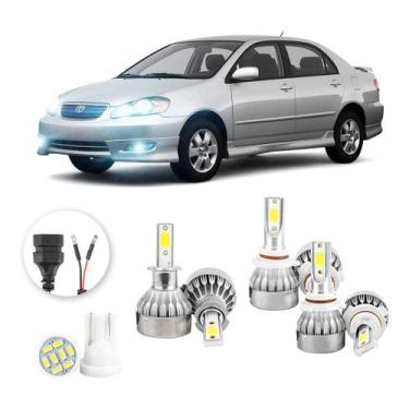 Imagem de Lampadas Led Toyota Corolla 2003 A 2007 H3 Hb4 Hb3 20000lm - V10, Bran