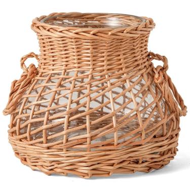 Imagem de Vaso em vidro com fibra natural mart 16,5cm