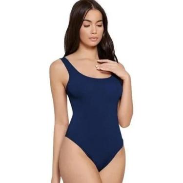 Imagem de Body Básico Suplex Feminino Decote Nas Costas  - WOLFOX, Marinho, G