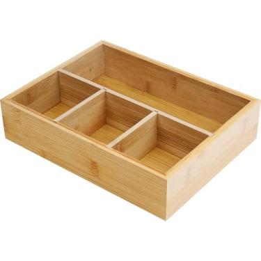 Imagem de VOCMUGY Suporte de saquinho de chá e organizador de armazenamento, organizador de saquinhos de chá de bambu, pacote de açúcar e estação de café, organizador de condimentos para bancada, armário