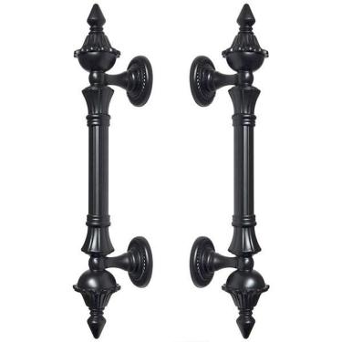 Imagem de Puxador Duplo Classic 260mm Preto Fosco Porta Colonial